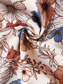 SHEIN LUNE Váy dài in hoa cỡ lớn cho nữ, thời trang ngày lễ - Nhiều màu - Xem 5