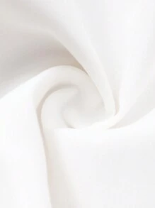 SHEIN Áo cánh dài tay cài nút phía trước màu trơn cho bé gái tuổi mới lớn, mặc hàng ngày - trắng - Xem 10