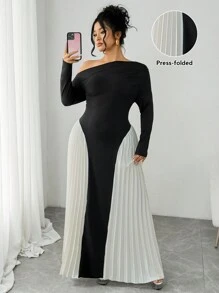 Flirla Đầm Maxi Dự Tiệc Tay Dài Cỡ Lớn Cho Nữ, Đầm Maxi Dự Tiệc, Trang Phục Cho Nữ, Váy Maxi Dự Tiệc, Đầm Maxi Dự Tiệc Cho Nữ, Đầm Maxi Dự Tiệc ... - Đen và trắng - Xem 1