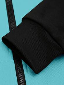 Manfinity Homme Men's Hooded Sweatsuit Pullover Top And Simple Casual Long Pants Set, Fall Clothes - Mint Blue - View 5