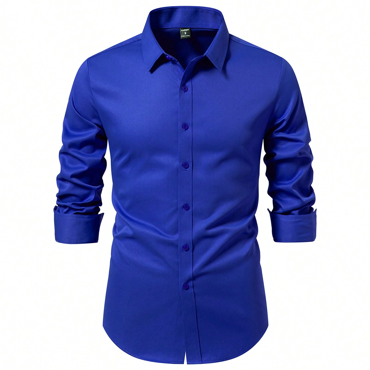 Camisa casual formal de manga larga para hombre, unicolor, minimalista, moda para uso diario, otoño, ceremonia