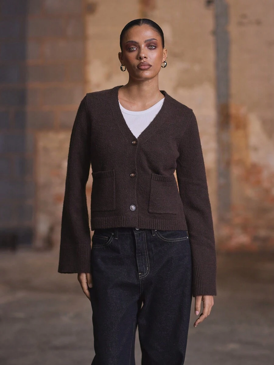 MUSERA Button Up Pocket Cardigan Y2k Spring Casual Cute 90's Sun