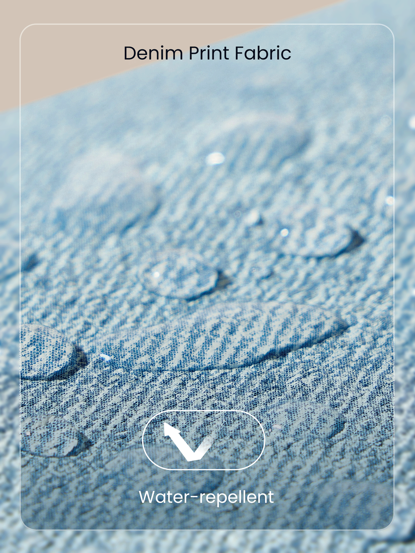 GLOWMODE Bolsa de hombro de lona de denim de 6L con cordón, apertura de bolso casual diario - Azul - Añade 6