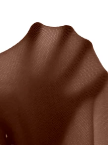 SHEIN Unity 女士休闲露肩长袖针织毛衣 - 咖啡棕 - 查看 7