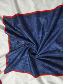 SHEIN Young Girl Minimalist Navy Blue Denim Effect Ripped Long Casual Jeans - Royal Blue - View 4