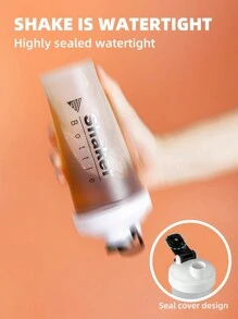 1PC Sport Shaker Bottle For Protein, Water Bottle For Outdoor - White - View 4