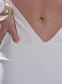 MUSERA Vestido largo con cortes extremos, estilo slinky, sexy y lindo para primavera, verano, fiestas, salidas y vacaciones - Crema - Ver 6