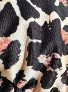 Swim Mod Leopard Print Triangle Halter Women Bikini Top Summer - Multicolor - View 4