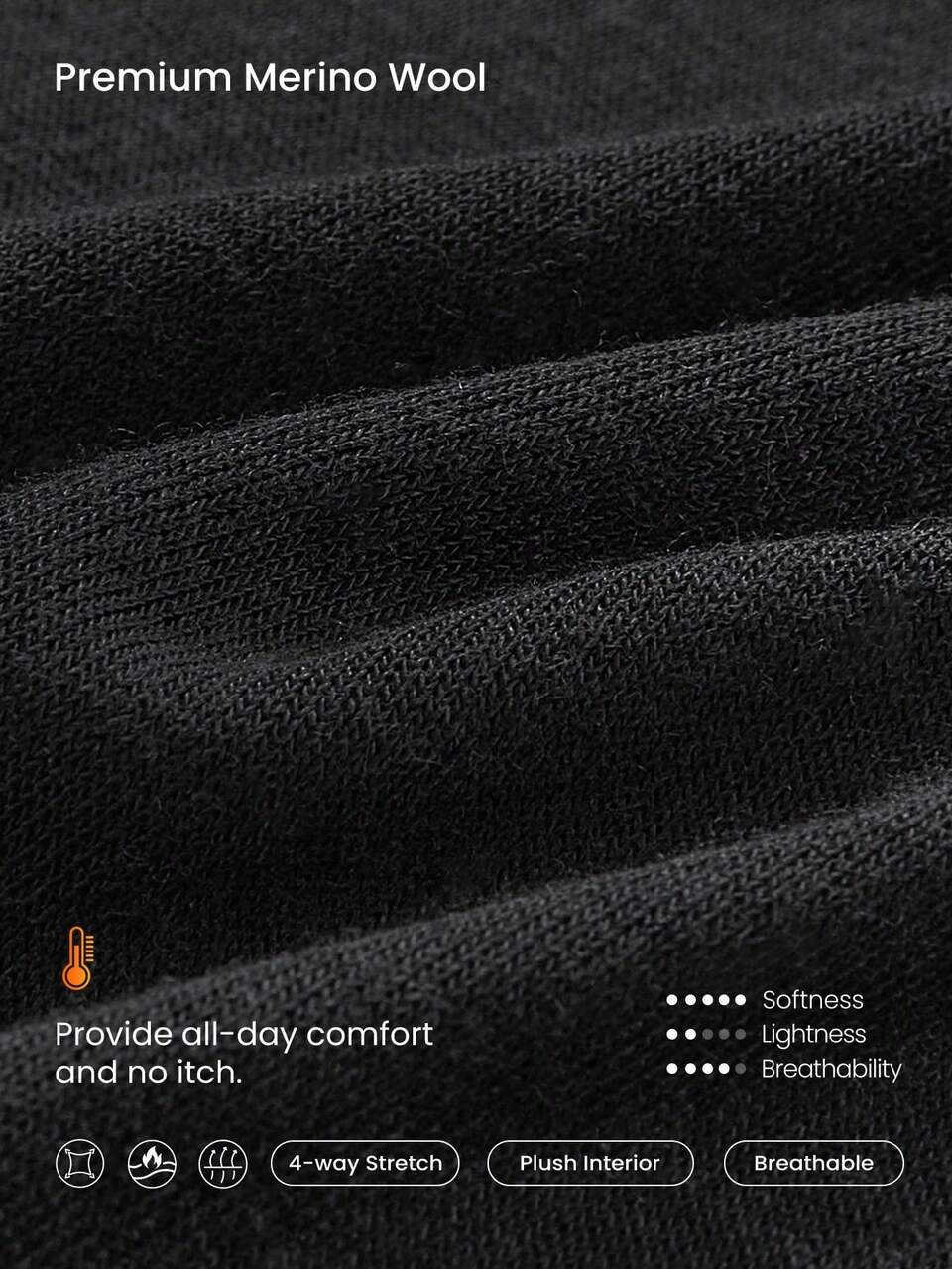 T-shirt de base à manches longues ajusté et mince, en laine douce et chaude, avec des trous pour les pouces, adapté pour le fitness, le yoga et l'usage quotidien