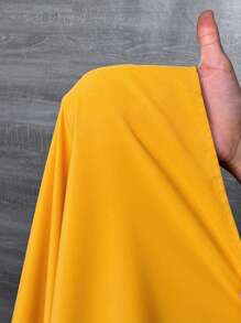 Slaydiva Vestido camisero mini asimétrico elegante de corte evasé de talla grande en color amarillo para Año Nuevo 2024. Adecuado para primavera y otoño, para uso diario, fiestas y citas.