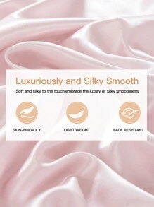 1pc Silky Satin Pillowcase, Silk Pillow Case For Hair And Skin, Luxurious And Silky Smooth, Ultra Soft And Breathable, No Filler, Machine Washable. For Home Bedding And School Bedding Dorm Essentials