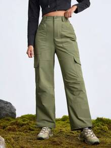 In My Nature Pantalones impermeables para mujer, para senderismo al aire libre, camping, ir al trabajo, sin tratamiento con flúor, pantalones cargo