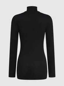 INAWLY 小高領下擺開叉圍裹T恤