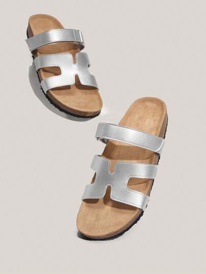 Solecia Woman Shoes Comfortable Lightweight Vacation Silver Flat Sandals For Spring And Summer Vacation Shoes Summer Spring Shoes Spring Break Easter