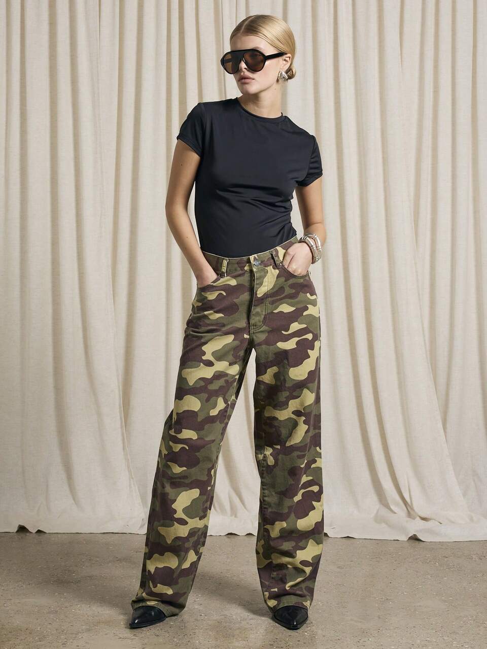 Camo Print Baggy Jean