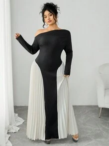 Flirla Đầm Maxi Dự Tiệc Tay Dài Cỡ Lớn Cho Nữ, Đầm Maxi Dự Tiệc, Trang Phục Cho Nữ, Váy Maxi Dự Tiệc, Đầm Maxi Dự Tiệc Cho Nữ, Đầm Maxi Dự Tiệc ... - Đen và trắng - Xem 7