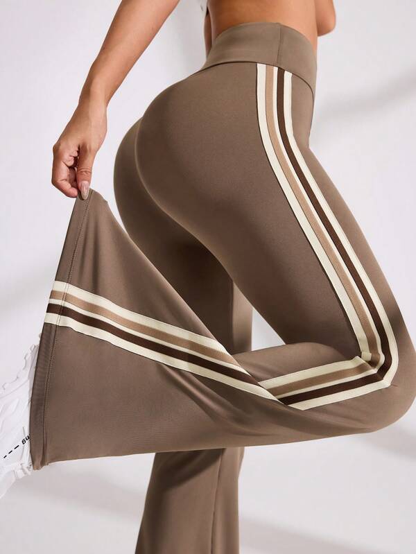 SHEIN Sport Studio Pantaloni de sport casual minimalisti minimalisti, de damă, de culoare uni, pentru ținute zilnice de agrement