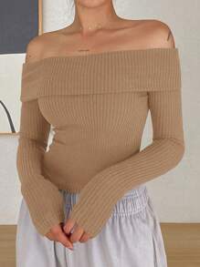 DAZY 女士荷叶边高领加厚 T 恤