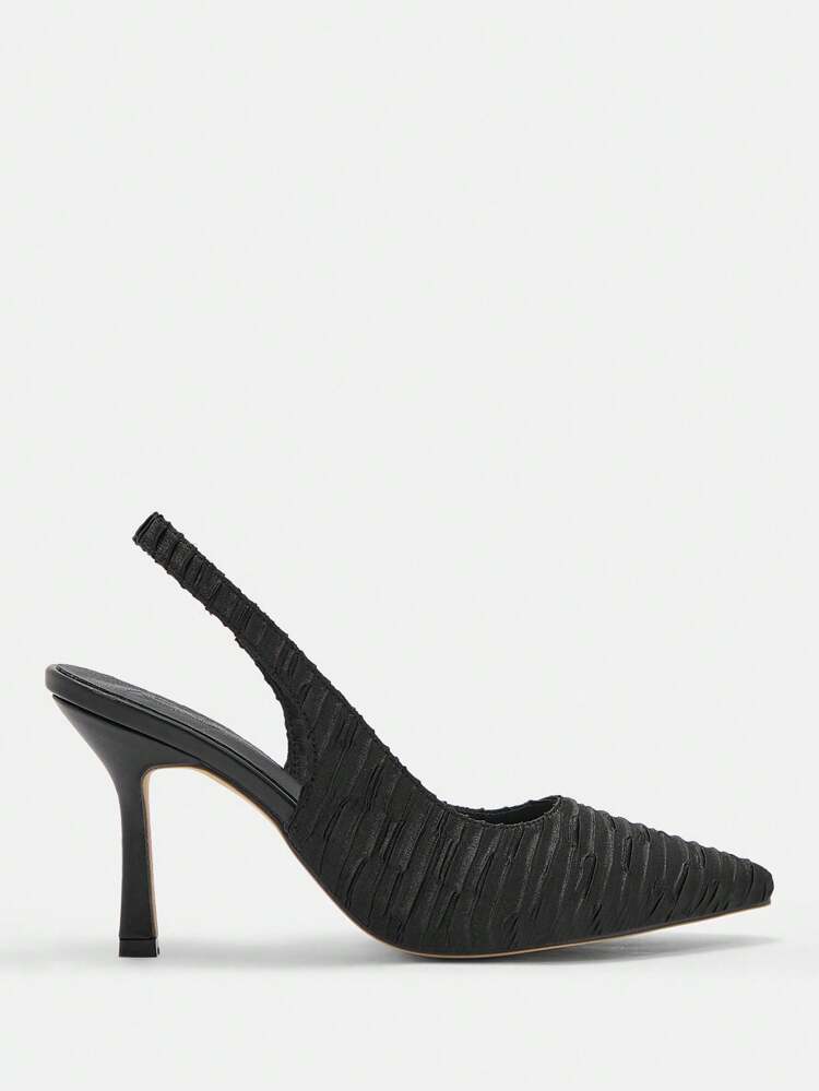 CUCCOO CURVES Plain Pointed Toe Simple Chunky High Heel Pumps, Casual Daily Wear Spring Shoes Spring Break Easter