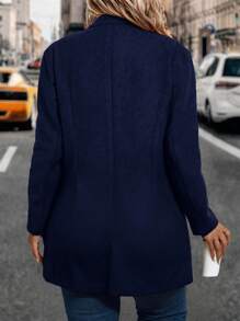 SHEIN Clasi 大码女式单排扣长袖优雅外套，秋冬