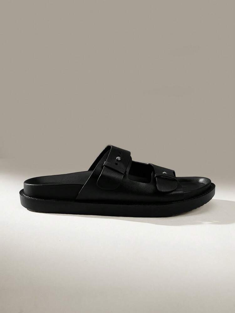 Sandalias planas y simples con hebilla para mujer, adecuadas para el verano, la escuela, el regreso a clases y Halloween