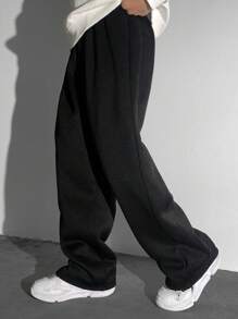 Pantalón de chándal informal 2 en 1 holgado para preadolescentes, gris con texto en inglés, cintura elástica, vintage, adecuado para primavera/verano, escuela, hogar, diario, ejercicio, fiesta de cumpleaños, salidas, todo a juego y sencillo