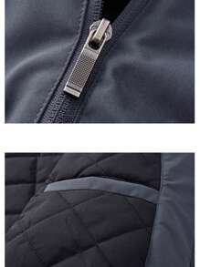 Manfinity Sport Corelite 男士休闲纯色抽绳连帽运动夹克，冬季