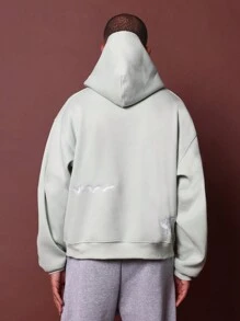 SUMWON Oversized Designer Hoodie Fall Winter Collection Athletic Leisure Wear Signature Logo Athletic Performance Comfort Loungewear Streetwear Athleisure Fashion - Mint Green - View 3