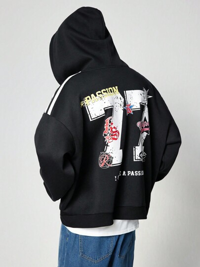 Street Life Sudadera suelta de punto corta para hombre, ropa de calle