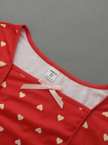 Heart Print Teenage Girls Home Wear Set