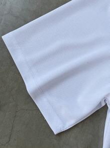 PAVTROS Manfinity Streetrush Men's Numeric Print Round Neck Short Sleeve Casual T-Shirt