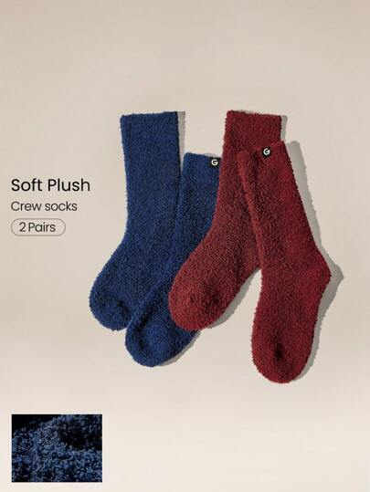 GLOWMODE 2 双超柔软羊毛保暖柔软中筒袜日常休闲秋冬款