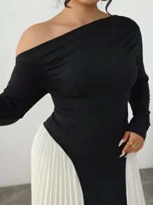 Flirla Đầm Maxi Dự Tiệc Tay Dài Cỡ Lớn Cho Nữ, Đầm Maxi Dự Tiệc, Trang Phục Cho Nữ, Váy Maxi Dự Tiệc, Đầm Maxi Dự Tiệc Cho Nữ, Đầm Maxi Dự Tiệc ... - Đen và trắng - Xem 5