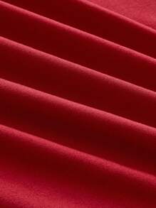 SHEIN Maternity Casual Solid Stand Collar Long Sleeve T-Shirt, Autumn - Multicolor - View 14