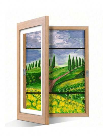 磁性翻转框架装饰 8 英寸展示盒艺术品组合收纳防碎前装式轻松更换无需工具壁挂式桌面支架现代家居画廊系统