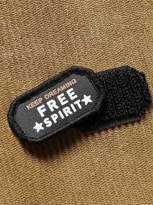 Manfinity Sport Corelite Boyfriend Style Men's Casual Solid Color Letter Print Padded Coat,