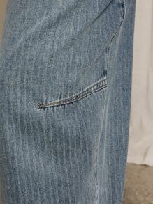 AiiRZ Stripe Wash Baggy Jeans