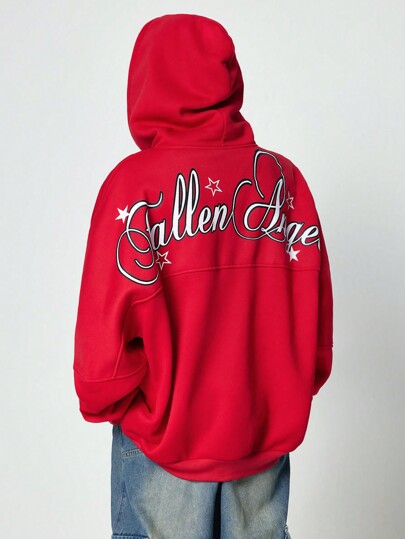 Street Life Men's Casual Letter Print Hoodie For Autumn/Winter