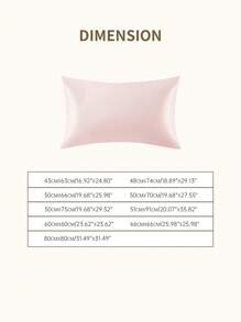 1pc Silky Satin Pillowcase, Silk Pillow Case For Hair And Skin, Luxurious And Silky Smooth, Ultra Soft And Breathable, No Filler, Machine Washable. For Home Bedding And School Bedding Dorm Essentials