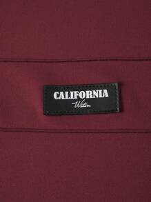 Manfinity Homme Men's Casual Contrast Trim Letter Print Polo Shirt, Autumn