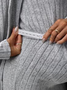 SHEIN 3-Piece Set: Knit Solid Ribbed Tank Top Cardigan & Wide Leg Pants - Light Grey - View 4