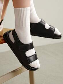 Solecia Kobieta Buty Casual Czarne Płaskie Sandały Na Letnie Buty Wakacyjne Letnia Wyprzedaż Halloween