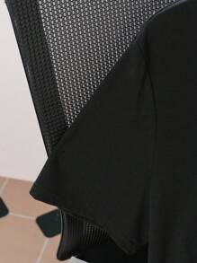 CALL OF DUTY X SHEIN Camiseta de manga corta y cuello redondo con estampado de letras casual de verano para hombre - Negro - Ver 4