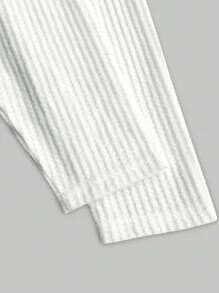 INAWLY Plus Half Zip Waffle Knit Tee