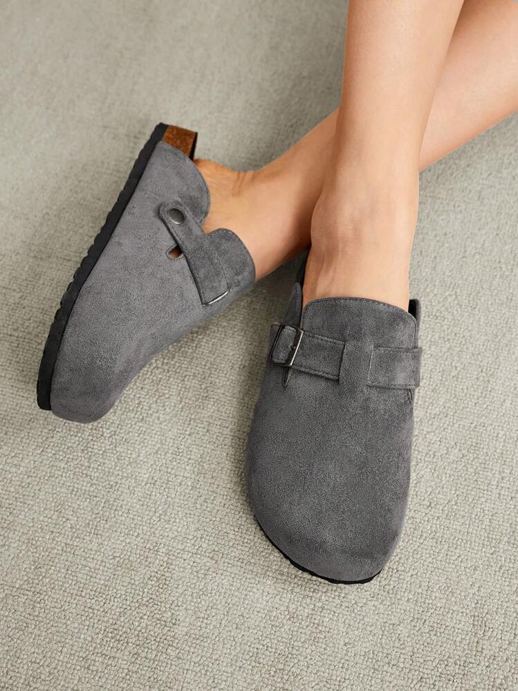 Solecia صندل مريح وشامل للنساء، لوازم مدرسية للعودة للمدرسة، عيد الهالوين، عيد الميلاد، الخريف - رمادي غامق - مشاهدة 10