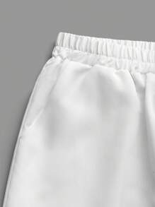 GlowEve White Mid-Waist Slim-Fit Casual Capri Pants Fall Cloth For Women - White - View 5