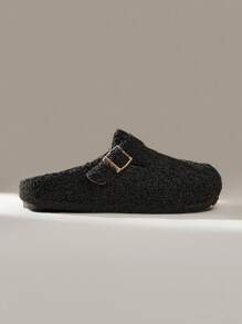 Solecia Zapatos planos casuales de unicolor para mujer, nuevos para otoño/invierno, año nuevo, día de san valentín - Negro - Ver 2