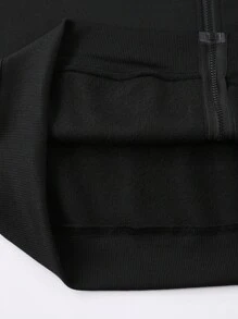 ROMWE MEN Street Life Conjunto de chándal para hombre (Sudadera suelta corta + Pantalones de chándal acampanados)