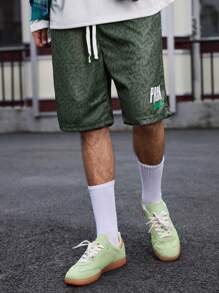 Gym Rark Shorts holgados para hombre con estampado de letras & geométrico, cintura con cordón, para gimnasio - Negro - Ver 6