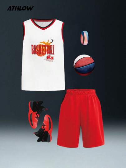 Tween Boy Sports Suit, Comfortable & Breathable For Running, Training, Cycling, Basketball, Casual Outdoor